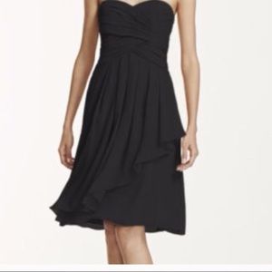 David’s Bridal black chiffon dress, size 2